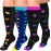 Diu Life 3 Pairs Plus Size Compression Socks for Women and Men Wide Calf Extra Knee High Support for Circulation