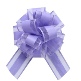 HSXJJ 6 PCS Large Pull Bow,Light Purple gift Bow,6 inches,Christmas, party birthday gift wedding ribbon bows for wrapping boxes or flower decorations, Valentine\'s Day gift decorations(Light Purple)