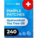 PatchRx Pimple Patches for Face (240 Patches), Hydrocolloid Acne Patches with Tea Tree Oil, Pimple Stickers - Acne Pimple Patches For Face - Zit Patches