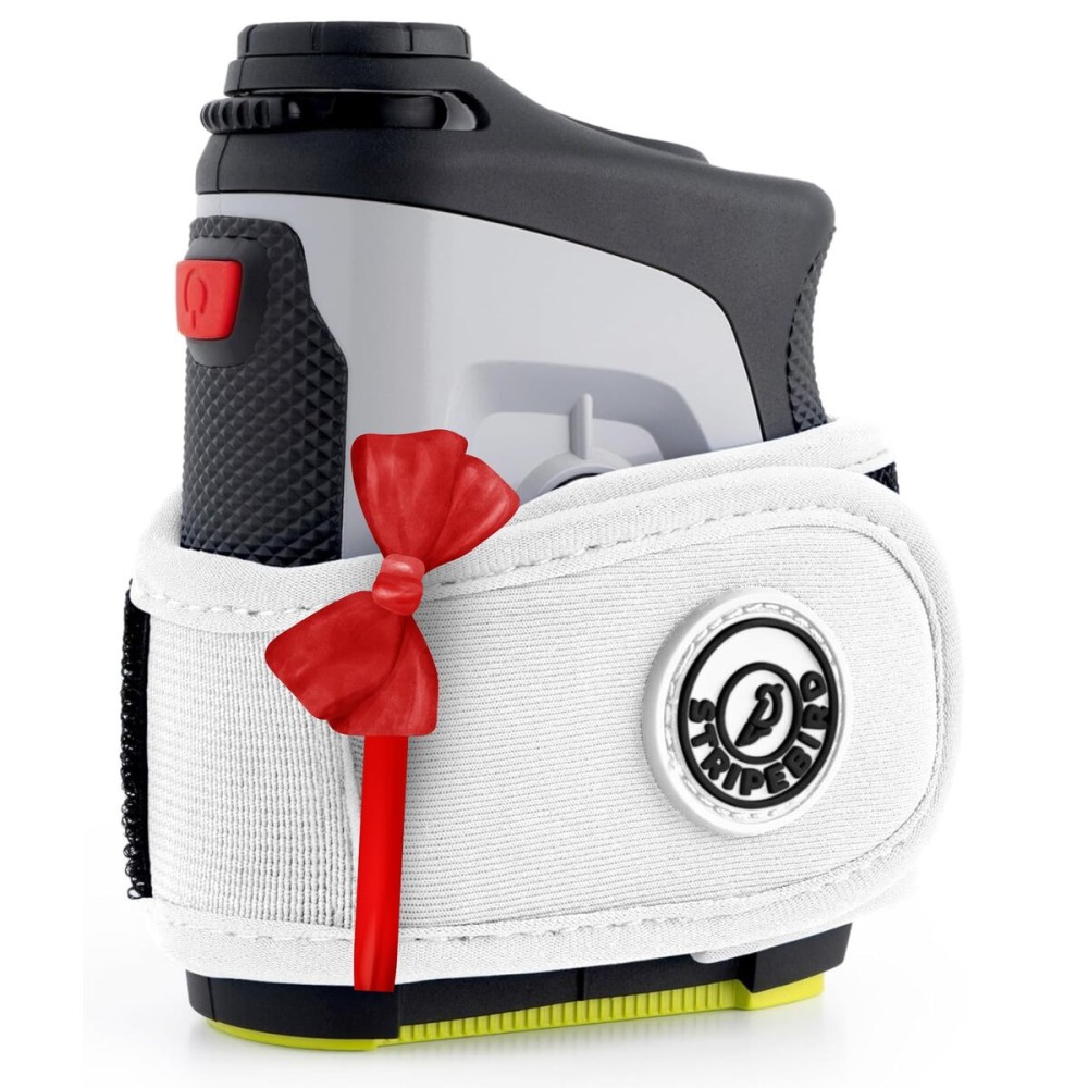 Stripebird - 2.0 Slim Golf Magnetic Rangefinder Strap (White - Form Fitting & No Buckle Strap) - Golf Range Finder Magnetic Strap - Range Finder Golf Magnetic