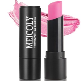 MEICOLY Hot Pink Face Body Paint Stick,Face Paint for Halloween SFX Cosplay Makeup,Pink Accessories for Spirit Week,Eye Black Baseball/Softball/Football/Lacrosse