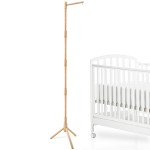 Floor-Standing Crib Mobile Arm - 61.4 Inch Wooden Mobile Arm for Crib - Movable Baby Mobile Hanger with Strong Anti-Dumping Attachment - 100% Beech Wood - Easy Assembly - Nursery Decor