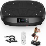 FLYBIRD Vibration Plate Exercise Machine, Adjustable Speed High Intensity Vibration for Muscle Toning Weight Loss Lymphatic Drainage, Full Body Workout Vibration Plate (Black)