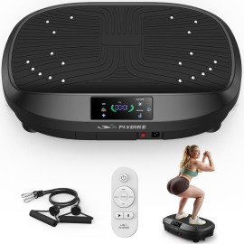 FLYBIRD Vibration Plate Exercise Machine, Adjustable Speed High Intensity Vibration for Muscle Toning Weight Loss Lymphatic Drainage, Full Body Workout Vibration Plate (Black)