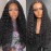 ABSFWIW 18Inch Deep Wave Lace Front Wigs Human Hair-13x4 HD Transparent Deep Wave Frontal Wigs Glueless Curly Wigs for Women 200% Density Curly Lace Front Wigs Human Hair Pre Plucked with Baby Hair
