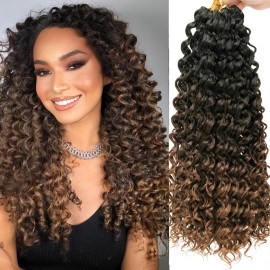 YXCHERISHAIR 8 Packs Curly Crochet Hair GoGo Curl Crochet hair for Black Women Deep Wave Braiding hair,Synthetic Bohemian Crochet Braid Water Wave Crochet hair Extensions (OT430, 18inch)