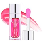 Fovcos Hydrating Lip Glow Oil, Moisturizing Lip Glow Oil, Lip Plumper Gloss, Transparent Lip Gloss, Lip Oil, Plumping Lip Oil, Lip Balm, Tinted Lip Balm Lip Care