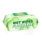 DAFI Flushable Wipes for Adult Wet Wipes,80 Count Unscented Toilet Wipes Flushable, No Alcohol & 100% Plant Based Fibers, Septic and Sewer Safe pack of 1