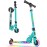 BELEEV Scooters for Kids Ages 3-12 with Light-Up Wheels & Stem & Deck, 2 Wheel Folding Scooter for Girls Boys, 3 Adjustable Height, Non-Slip Pattern Deck, Lightweight Kick Scooter for Children (Aqua)
