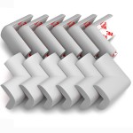 12-Pack Corner Protectors Baby Proof, Furniture Corner and Edge Safety Bumpers, Soft Rubber Foam Cushion Covers, 3M Taped Corner Guards, Baby Child Proofing Pads, Table Corner Protectors, Gray
