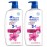 Head & Shoulders Anti-Dandruff Shampoo and Conditioner, Smooth & Silky 2-in-1 Twin Pack, 1% Pyrithione Zinc, Shampoo for Women, Healthy Frizz-Free Hair, 31.4 fl oz Each