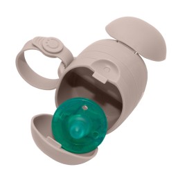 Ubbi On-The-Go Dual Pacifier Holder, Keep\'s Baby\'s Binkies Clean and Accessible, Portable for Travel, Diaper Bag Accessory Must Have for Newborns, Taupe