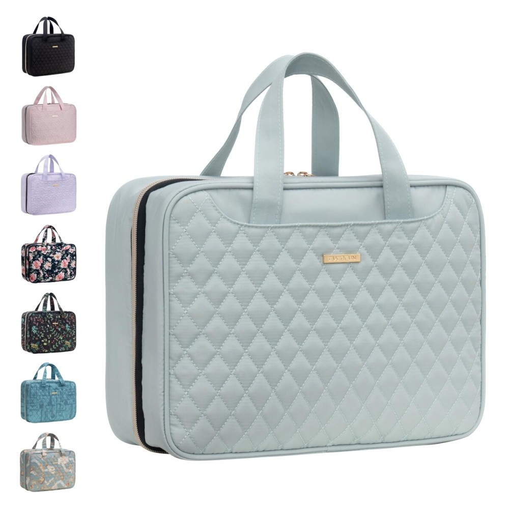 Everfun Hanging Travel Toiletry Bag Christmas Gifts for Women Traveling With Leakproof Compartment Makeup Cosmetic Organizer Dopp Kit Travel Accessories Essentials Must Have