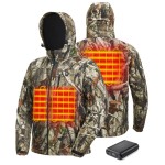 TIDEWE Heated Jacket for Men with Battery Pack, Heated Coat Next Camo G2, Size M