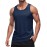 MAGCOMSEN Men\'s UPF 50+ Tank Top Quick Dry Summer Workout Muscle Sleeveless Shirts for Swim Beach Bodybuilding Navy L