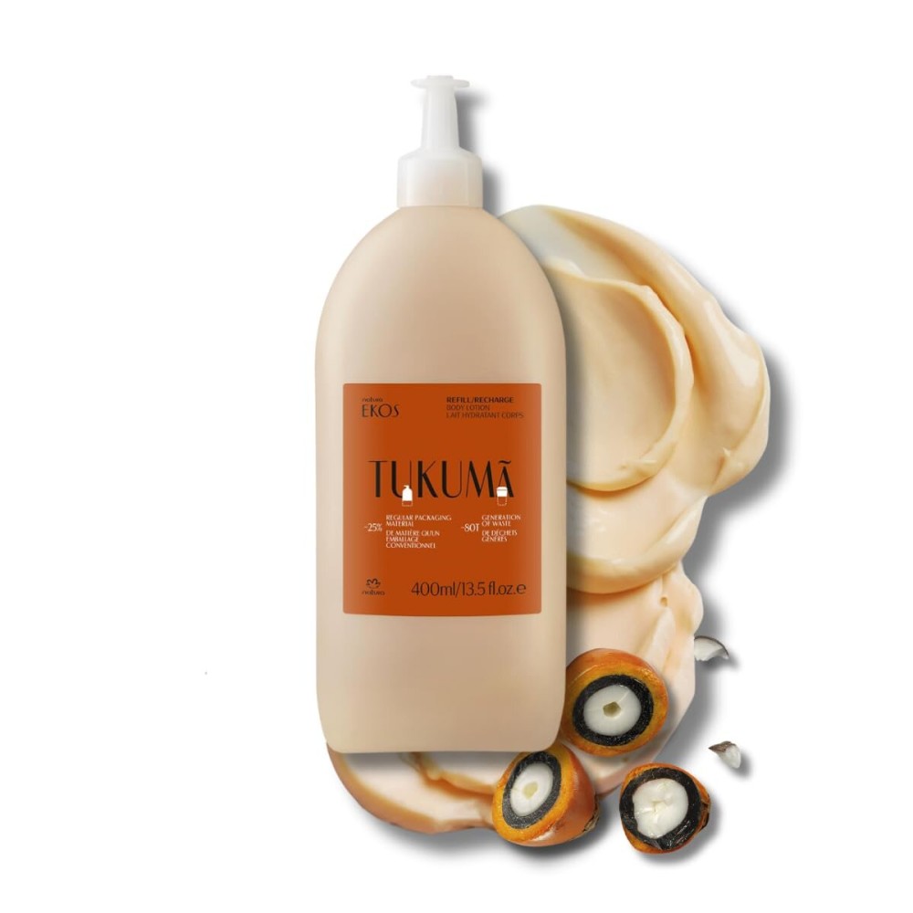 natura - Ekos Tukum Replenishing Body Lotion Refill - Vegan Skin Care - Moisturize & Improve Skin Texture - Boost Hyaluronic Acid - Brazilian Beauty Secrets - Body Care - 13.5 fl oz (400ml)