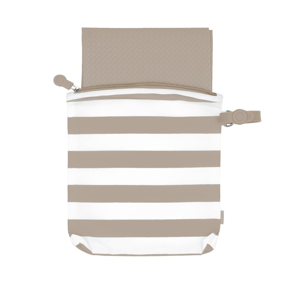 Ubbi On-The-Go Diaper Changing Baby Mat with Carrying Bag, Soft and Comfortable, Must Have for Newborns, Easy to Clean, Portable Folding Pad, Infant Traveling Accessory, Taupe