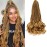 French Curl Braiding Hair Color 27 Goddess Box Braids Pre Looped Crochet Box Braids 14 Inch French Curl Crochet Braids with Curly Ends Wavy Curly Braiding Hair Extensions (7 Packs)