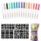 Anmmy Temporary Tattoo Metallic Markers for Skin,16-Count Body Markers+77 Large Tattoo Stencils of Assorted Colors for kids and Adults,Flexible Brush Tip, Bright colors, Skin-Safe*,Cosmetic-Grade.