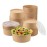 Belinlen 36oz 50 Sets Large Kraft Paper Bowls with Lids, Disposable Bowls with Lids, Paper Salad Bowls, Paper Food Container with Lid Perfect for Hot/Cold Food, Soup, Salad, Ice Cream