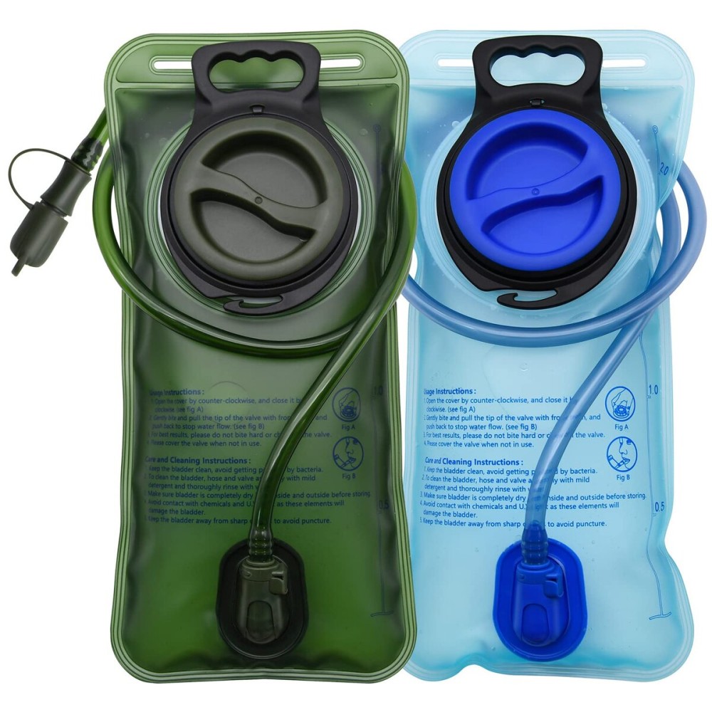 Mdvora 2L Hydration Bladder, Large Opening Water Storage Bladder Bag, for Cycling Hiking Camping(2L,2 Pack)