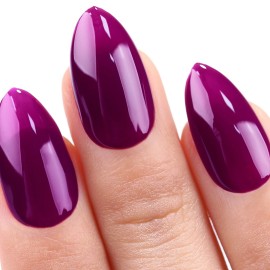 Imtiti Gel Nail Polish, 0.5 Fl Oz Wine Purple Gel Polish Soak Off LED U V Nail Gel Polish Spring Summer Gel Nail Polish DIY Nail Art Starter Manicure Salon Gel Nail Kit for Women Girls