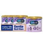 Enfamil NeuroPro Gentlease Baby Formula, Brain Building DHA, HuMO6 Immune Blend, Designed to Reduce Fussiness, Crying, Gas & Spit-up in 24 Hrs, Baby Milk, 19.5 Oz, Pack of 4
