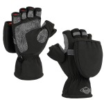 Palmyth Ice Fishing Gloves Convertible Mittens Flip Fingerless Mitt with Thinsulate 3M Warm for Cold Weather and Winter Men Women Photography Running Camera (Black, X-Large)