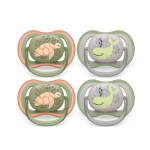 Philips Avent Ultra Air Pacifier - 4 x Light, Breathable Baby Pacifiers for Babies Aged 6-18 Months, BPA Free with Sterilizer Carry Case, SCF085/53