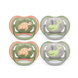 Philips Avent Ultra Air Pacifier - 4 x Light, Breathable Baby Pacifiers for Babies Aged 6-18 Months, BPA Free with Sterilizer Carry Case, SCF085/53