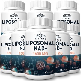 1600 mg Liposomal NAD Supplement, 98% Pure NAD+ Supplement, Superior Absorption, Alternative to Nicotinamide Riboside or NADH to Boost NAD+ for Aging Defense, Energy, Longevity, 480 Softgels