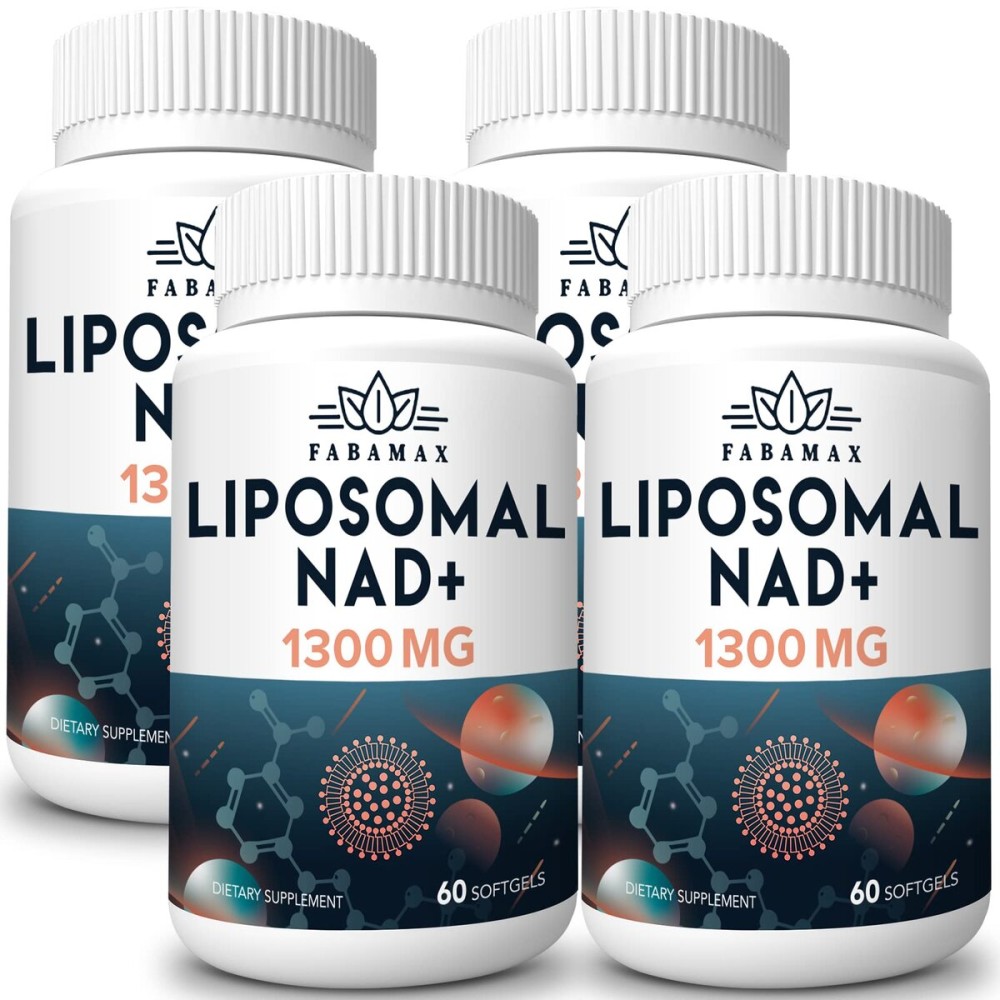 1600 mg Liposomal NAD Supplement 1600 mg, 98% Pure NAD+ Supplement, Superior Absorption, Alternative to Nicotinamide Riboside or NADH to Boost NAD+ for Aging Defense, Energy, Longevity, 240 Softgels