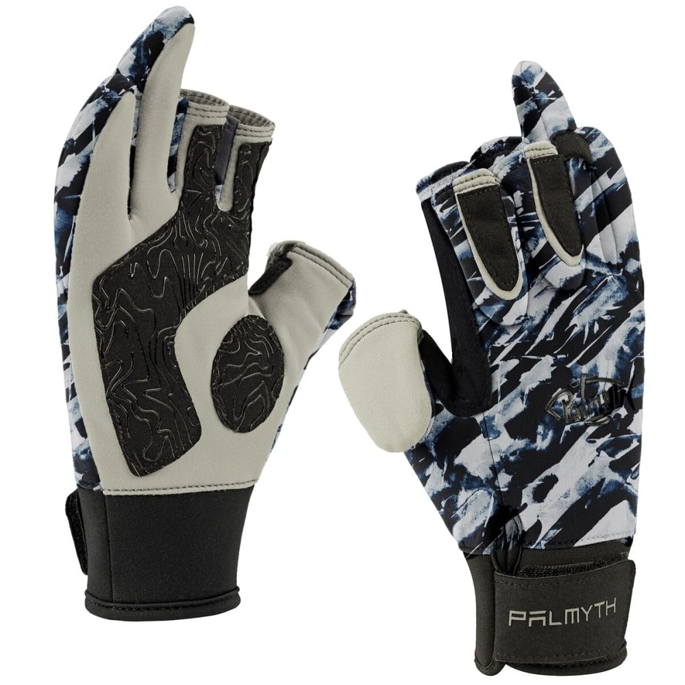 Palmyth Flexible Fishing Gloves Warm for Men and Women Cold Weather Insulated Water Repellent Great for Ice Fishing Fly Fishing Photography Motorcycling Running Shooting Hiking (Mountain Sky, X-Large)