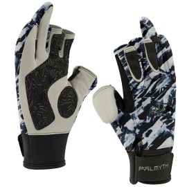 Palmyth Flexible Fishing Gloves Warm for Men and Women Cold Weather Insulated Water Repellent Great for Ice Fishing Fly Fishing Photography Motorcycling Running Shooting Hiking (Mountain Sky, X-Large)