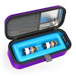 SHBC Medical Cooler Insulin Vial Carrying Travel Case Protector for Diabetic with One Ice Pack Black-Purple