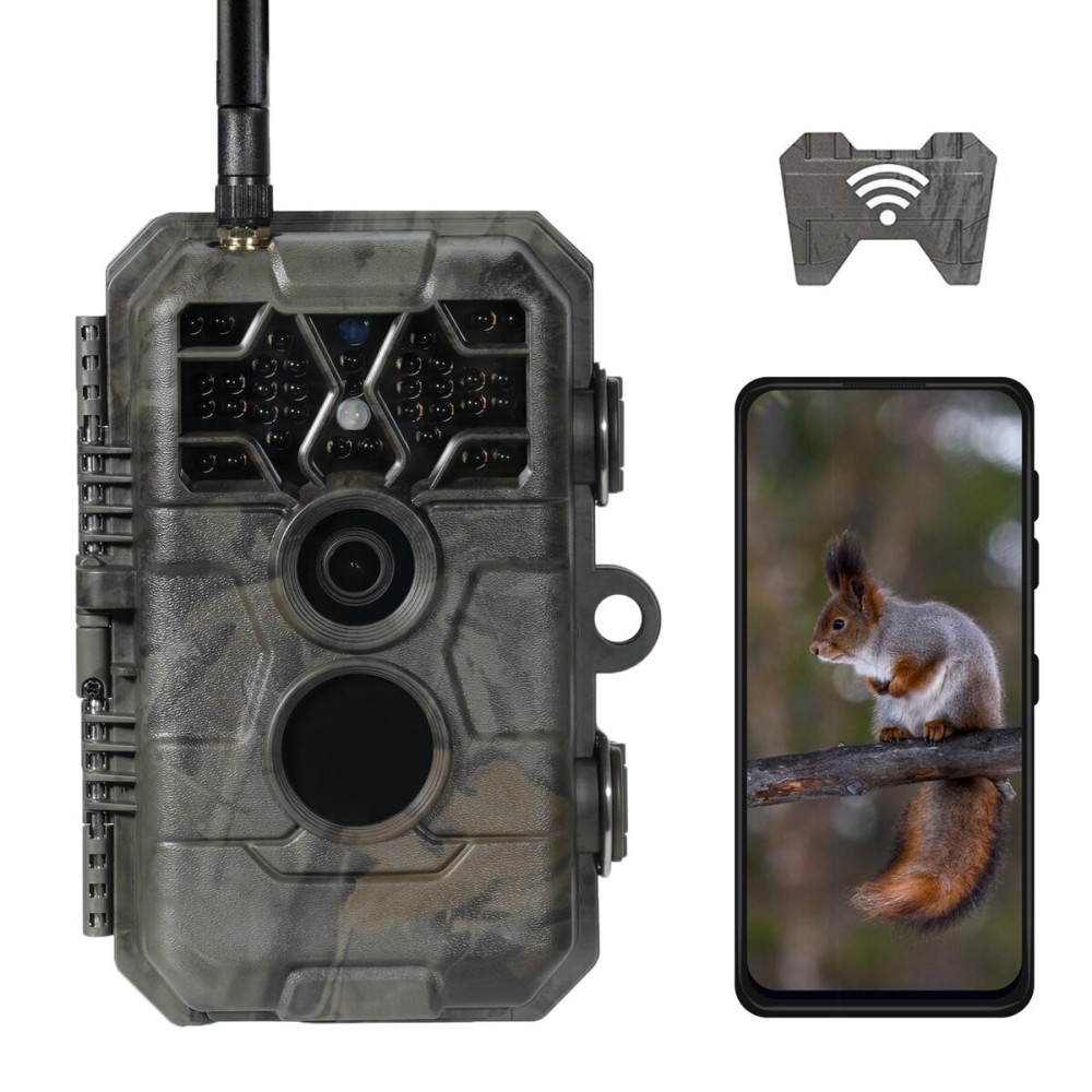 Meidase Trail Camera P80 Pro, WiFi Bluetooth, Super-Low-Light Sensitivity, 120 View Angle, 48MP 1296p Game Camera, No Glow Night Vision, Motion Activated, Waterproof