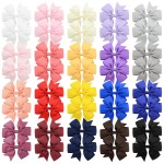 Choicbaby Hair Bows for Girls, 40pcs 3 Grosgrain Ribbon Pinwheel Hair Bows for Toddler Baby Girls Hair Accessories