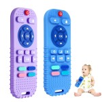 Hooku 2 Pack Silicone Teethers for Babies 6-12 Months, Sensory Teething Toys for Newborns to Toddlers, Infant Girl Boy Gifts