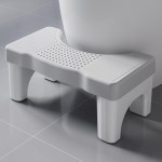 Toilet Stool Poop Stool for Squatting Posture, Portable Plastic Potty Stool for Adults & Kids, Non-Slip Bathroom Step with Patented Design, Ergonomic Toilet Stool Squat Adult
