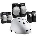 S SPOFINE Kids Bike Helmet, Toddler Helmet for Youth Adult, Knee Pad Elbow Pad Wrist Guard Protective Gear Set for Skateboard, Bike, Skating, Cycling