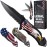 Patriotic Legal Pocket Knife Bald Eagle - 2.95 Serrated Sharp Blade - Small Tactical Knives with US American Flag for Men Dad - Best Folding Tool - Gifts for Him - Mens Birthday Gift Ideas 6680 E