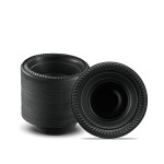 PLASTICPRO 200 PCS Black Plastic Bowls Light Weight 5 oz Small Plastic Soup Bowls Black Salad Dessert Plates Disposable for Party and Wedding