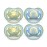 Philips Avent Ultra Air Pacifier - 4 x Light, Breathable Baby Pacifiers for Babies Aged 0-6 Months, BPA Free with Sterilizer Carry Case (Model SCF085/49)