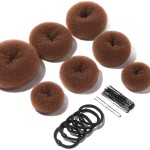Teenitor Hair Bun Maker, 7pcs Bun Donuts for hair Buns(1 Extra-Large, 2 Large, 2 Medium, 2 Small), Light Brown