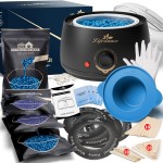 Lifestance Complete Home Waxing Kit, L1 Hard Wax Warmer for Hair Removal, Brazilian Bikini Wax Kit for Women Men, 59 Items, No-Mess Silicone Liner, Wax Heater, Hot Wax Pot for Body Leg Face Eyebrow