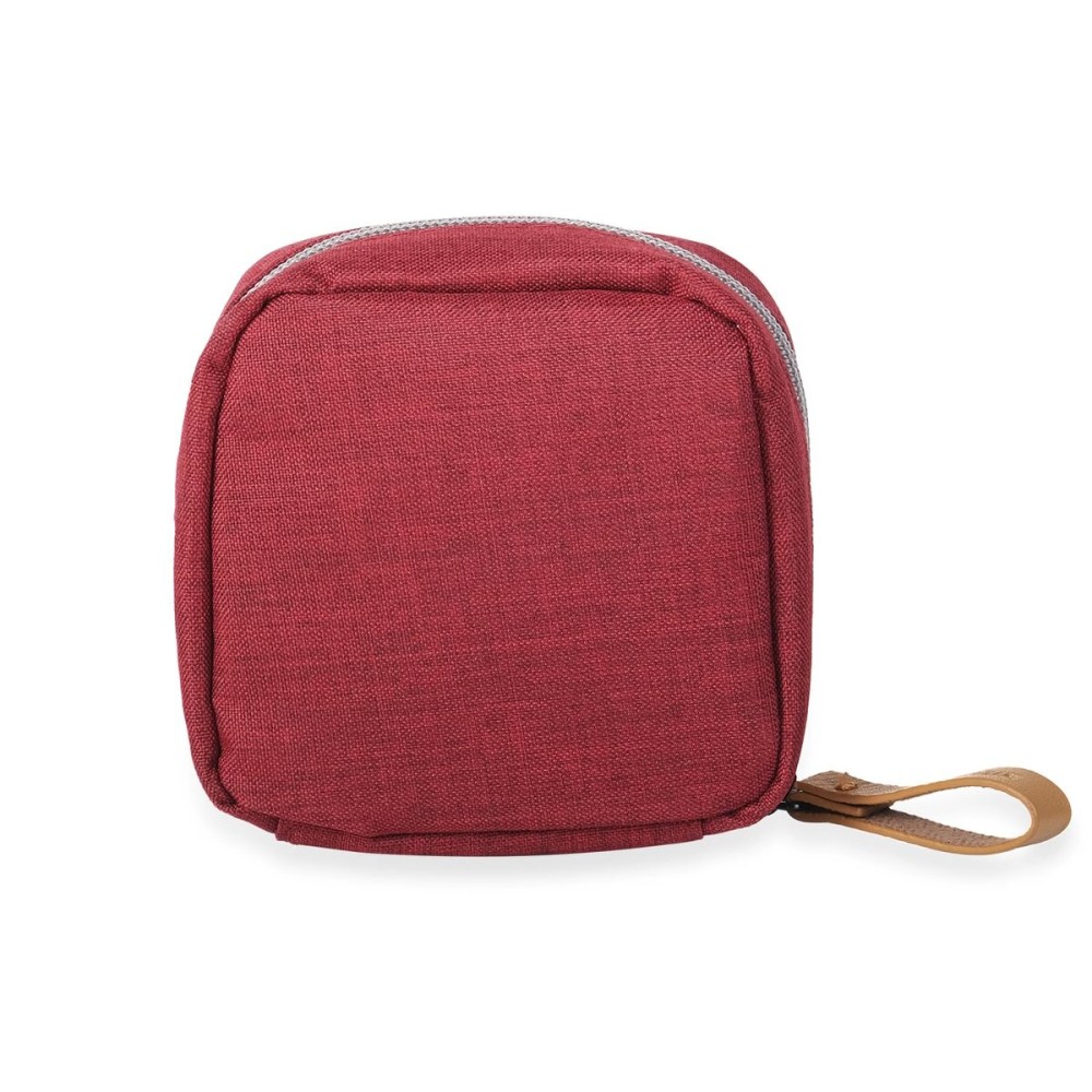 Hekyip Mini Cosmetic Bag, Travel Makeup Pouch, Portable Waterproof Cosmetic Pouch for Ladies Women, Mini (Mini Red)
