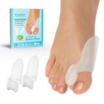 Promifun Bunion Cushion Protector, 10 Packs of Bunion Corrector Pads with Separator for Big Toe, Gel Shield for Foot Pain Relief, Calluses, Corns - White