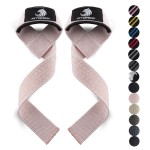 Fitgriff Lifting Wrist Straps for Weightlifting, Gym, Deadlift, Workout (Made of Premium Cotton & Padded) - Men & Women (Standard, Blush Pink (Silicone-Grip))