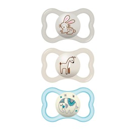 MAM Air Night & Day Baby Pacifier, for Sensitive Skin, Glows in The Dark, 3 Pack, 6-16 Months, Unisex, 3 Count (Pack of 1)