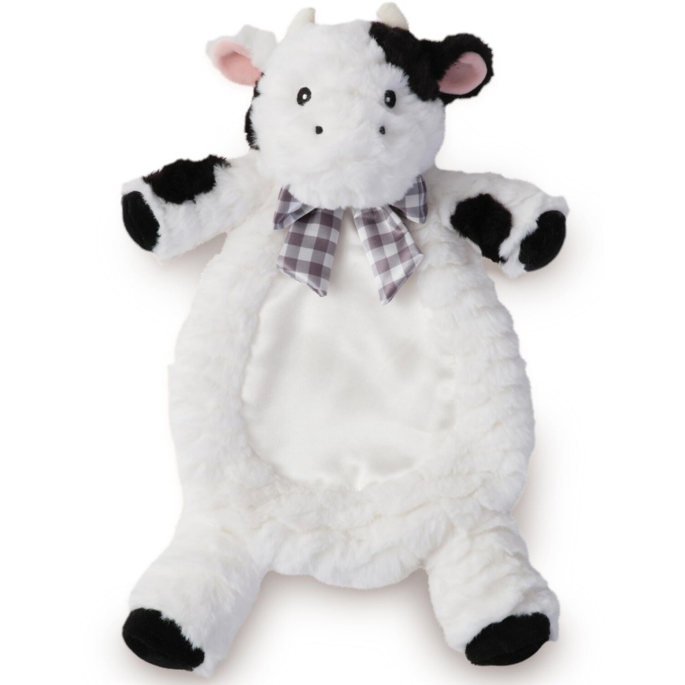 Bearington Collection Bearington Lil\' Gilly 13 Inch Cow Security Blanket & Cow Lovey for Babies - Baby Blanket